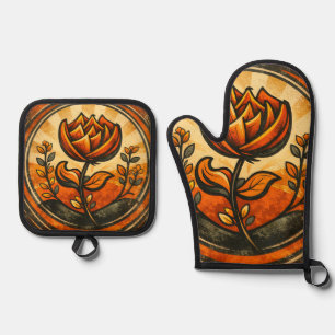 Summit Blossom  Oven Mitt & Pot Holder Set