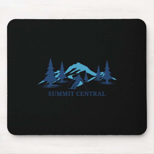 Summit Central Washington Ski Resort Skiing Skier  Mouse Pad (Front)