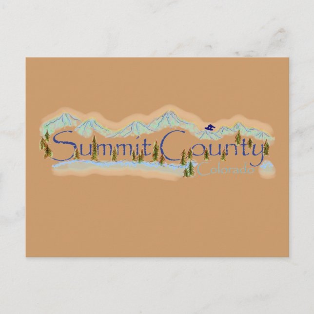 Summit County Colorado postcard (Front)