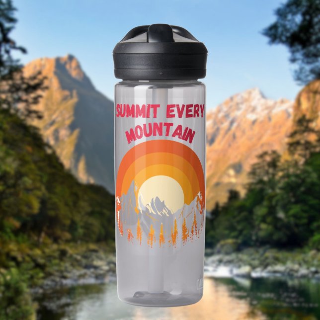 Summit Every Mountain Hikers Goal Water Bottle (Creator Uploaded)