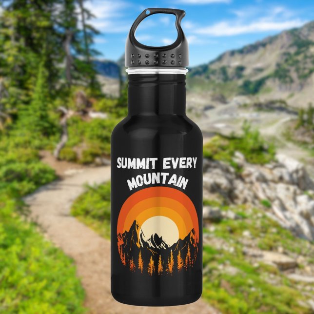 Summit Every Mountain | Motivational Hiker’s Goal  532 Ml Water Bottle (Creator Uploaded)