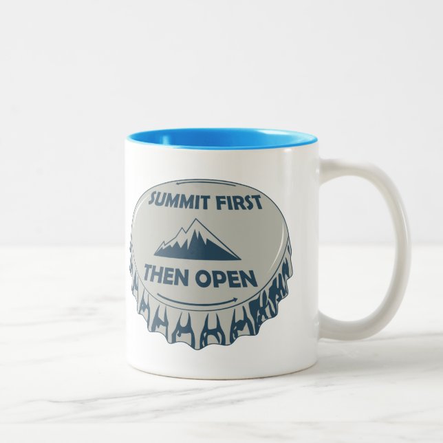 Summit First Then Open Two-Tone Coffee Mug (Right)