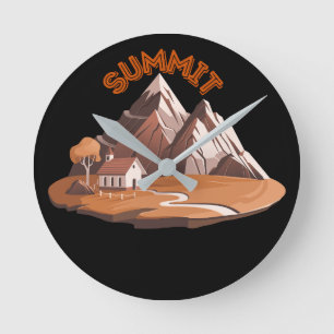 ​Summit Mountain Adventure Round Wall Clock