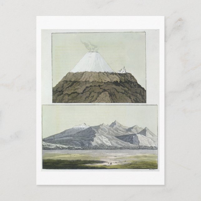 Summit of Cotopaxi (top), and the eruption of Coto Postcard (Front)