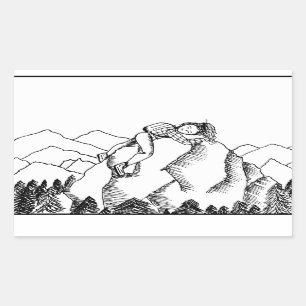 Summit of Love Sticker - Black and White