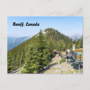Summit of Sulphur Mountain in Banff Holiday Postcard