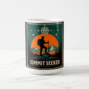 Summit Seeker – Mountain Top Hiker Achievement Coffee Mug