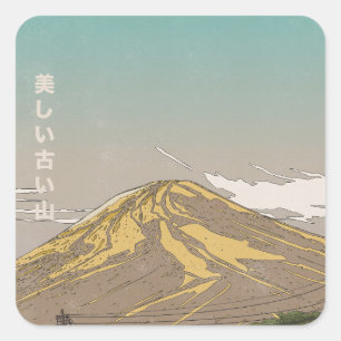 Summit, slopes, ridges, gradient, tranquillity, pa square sticker