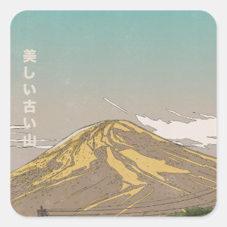 Summit, slopes, ridges, gradient, tranquillity, pa square sticker
