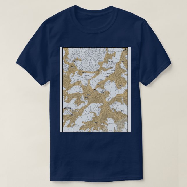 Summit Splendour McKinley Elevation Map TShirt (Design Front)