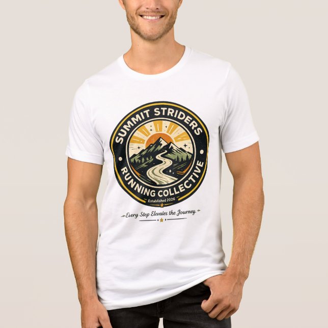 Summit Striders Vintage Trail Running Badge Tee (Front)
