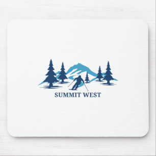Summit West Washington Ski Resort Skiing Skier Mouse Pad