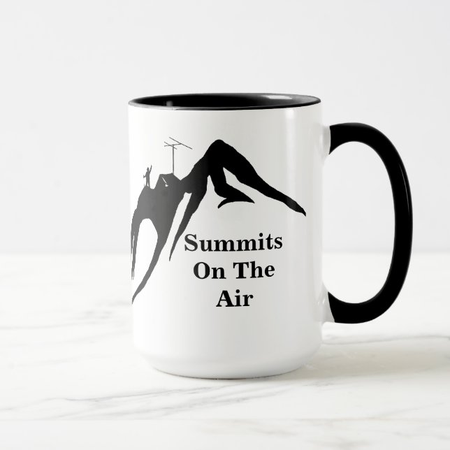 Summits On the Air Ham Radio Mug Customise Call (Right)