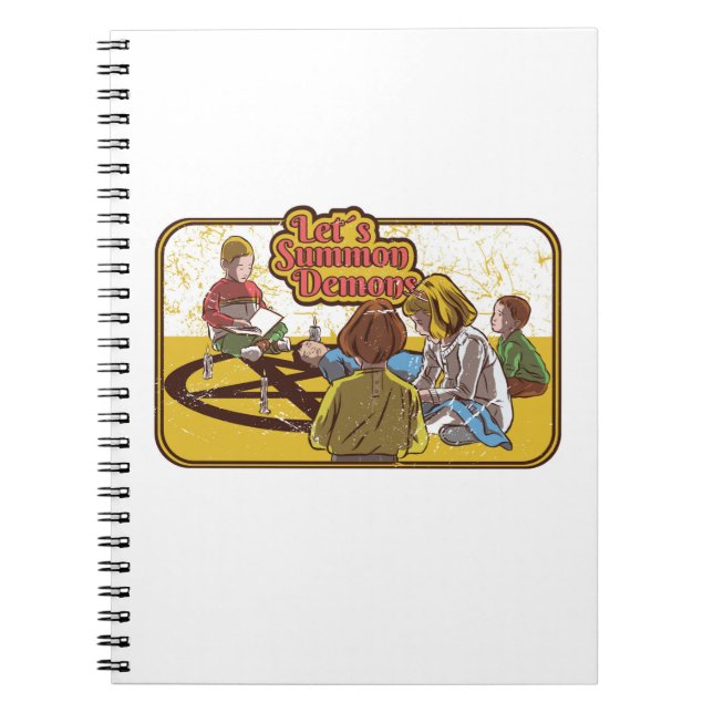 Summon Demons Retro Vintage Horror Notebook (Front)