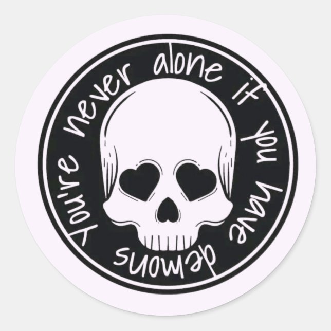 Summon Your Inner Demons Classic Round Sticker (Front)