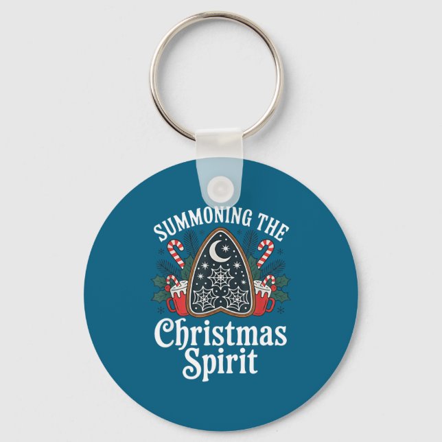 Summoning The Holiday Srit Funny Christmas  Key Ring (Front)