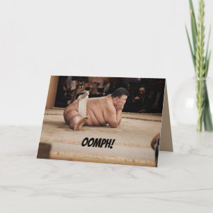 SUMO DEFEAT BELATED BIRTHDAY CARD