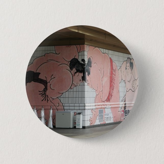 Sumo Mural Wall Art 6 Cm Round Badge (Front)