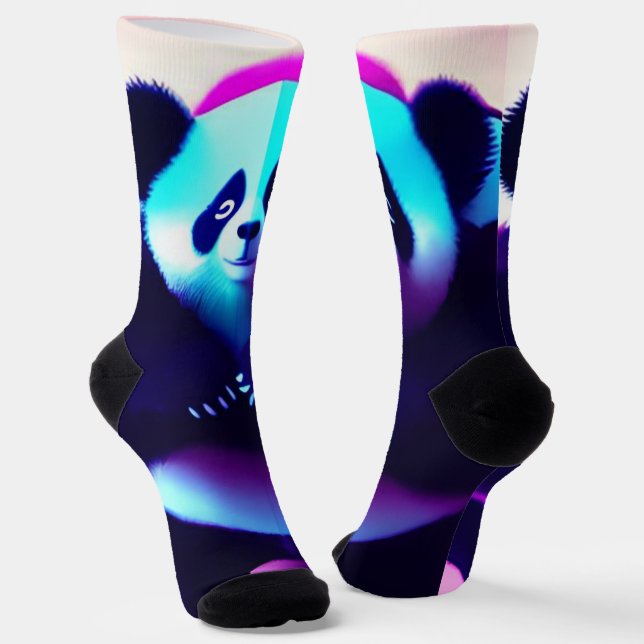 Sumo Panda The Bamboo Gnasher, Crew Socks (Angled)