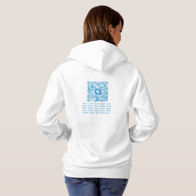 SUMO QR-Clothes, Back QR-Code/Text Hoodie (Back Full)