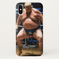 Sumo Showdown: Action Shot of Donald Trump in the