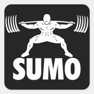 SUMO SQUAT - Powerlifting Motivational Square Sticker