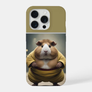 "Sumo Squeakdown: The Mighty Guinea Pig Wrestler" iPhone 15 Pro Case