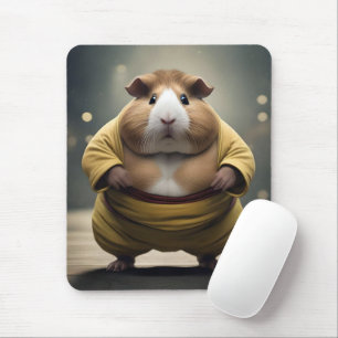 "Sumo Squeakdown: The Mighty Guinea Pig Wrestler" Mouse Pad