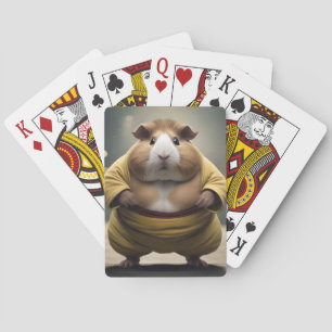 "Sumo Squeakdown: The Mighty Guinea Pig Wrestler" Playing Cards