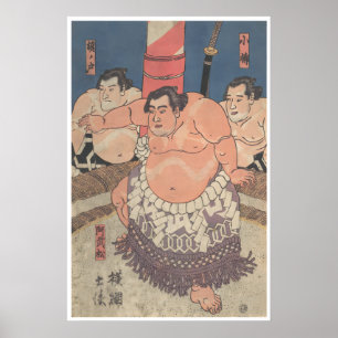 Sumo Wrestler Art Print Japanese Vintage Japan