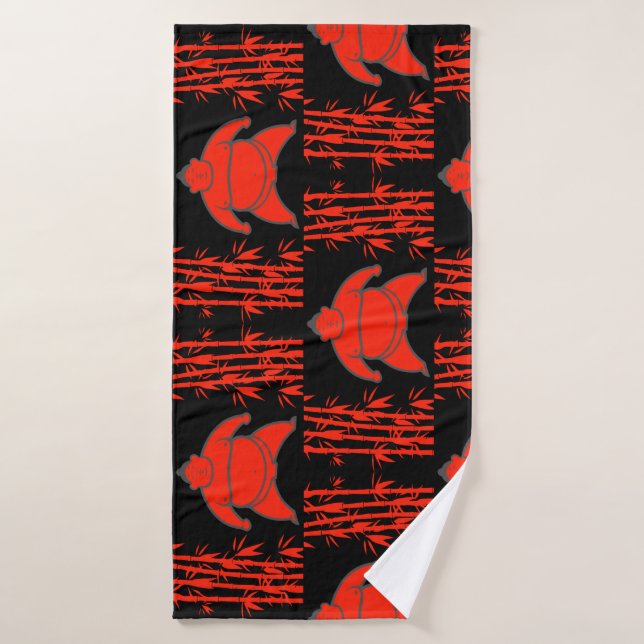 Sumo Wrestler Bath Towel (Bath Towel)