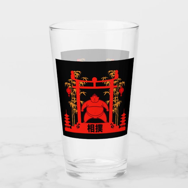 Sumo Wrestler Glass (Front)
