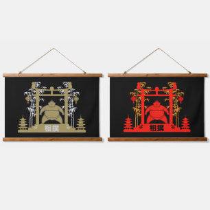 Sumo Wrestler Hanging Tapestry