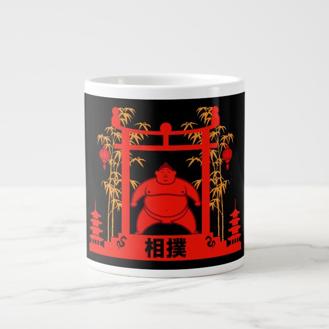 Sumo Wrestler Large Coffee Mug (Front)