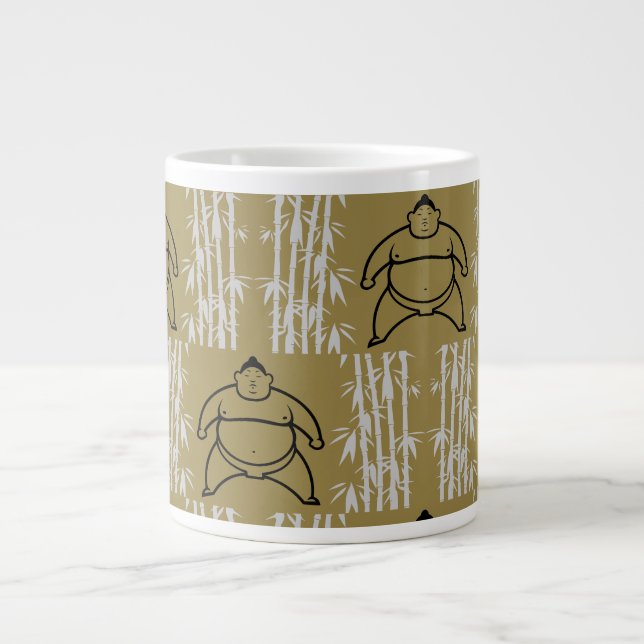 Sumo Wrestler Large Coffee Mug (Front)