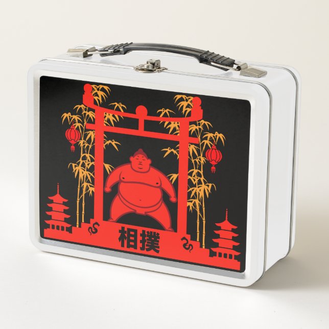Sumo Wrestler Metal Lunch Box (Front)