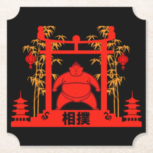 Sumo Wrestler Paper Coaster