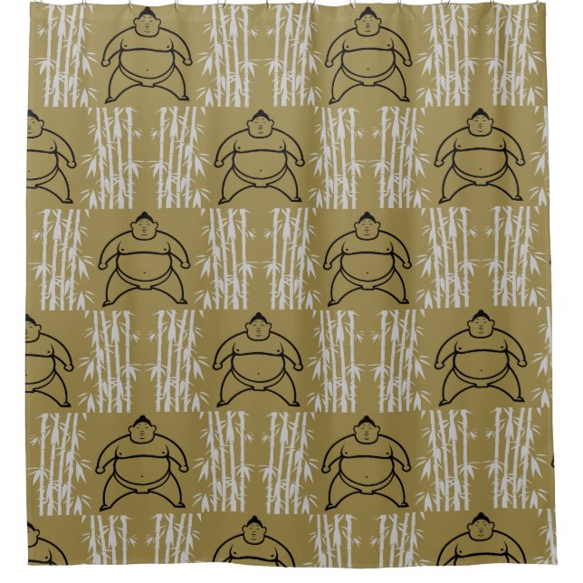 Sumo Wrestler Shower Curtain (Front)