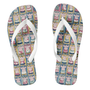 "Sumo Wrestlers (1852) Flip Flops" Thongs