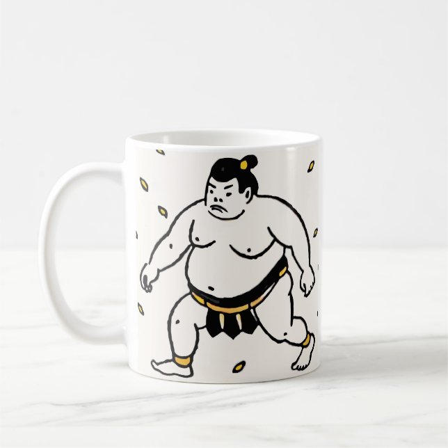 Sumo Wrestlers Mug (Left)