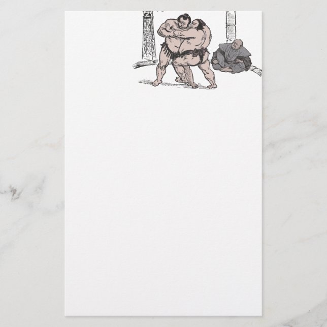 Sumo Wrestlers Stationery (Front)