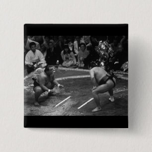 SUMO Wrestling 15 Cm Square Badge