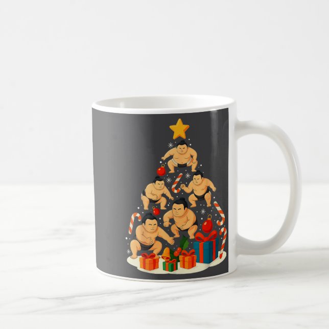 Sumo Wrestling Japanese Sumo Wrestler Christmas Tr Coffee Mug (Right)