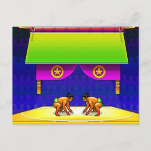 SUMO WRESTLING PARTY BIRTHDAY INVITE INVITATION