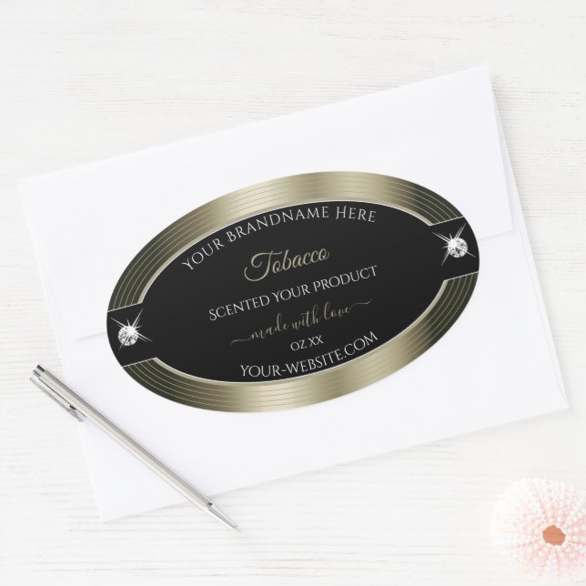 Sumptuous Black Platinum Brilliants Product Label (Envelope)