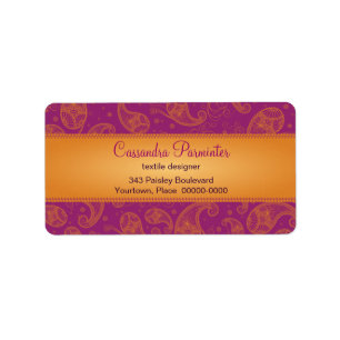 Sumptuous Paisley Address Labels