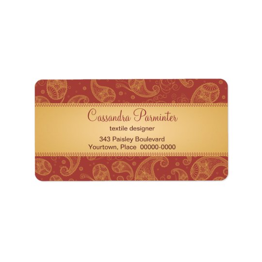 Sumptuous Paisley Address Labels