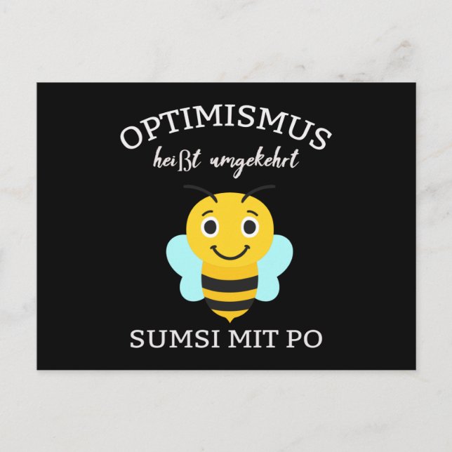 Sumsi With Butt Optimism Beekeepers Bees Honey Postcard (Front)