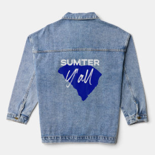 Sumter South Carolina Yall Sc Palmetto State Road Denim Jacket