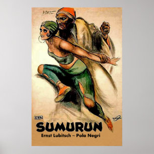 SUMURUN~Ernst Lubitsch ~ Pola Negri ~ Germany 1920 Poster